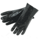 MCR Safety PVC Coated Work Gloves, Single Dipped with Smooth PVC, Soft Interlock Lining, 12in Length, Black, Large, 6212