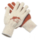 MCR Safety Red Hare Cotton String Knit Work Gloves, 10 Gauge 100% Natural Cotton Shell, Nitrile Coated Palm, Russet/White, Small, 9670S