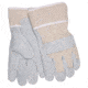 MCR Safety Regular Shoulder Leather Split Leather Palm Work Gloves, 2.5in Duck Safety Cuff, Gray, Large, 1400B