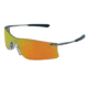 MCR Safety Rubicon T4 Series Safety Glasses with Lens Curved Frameless Lens Design, Fire Mirror, One Size, T411R