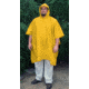 MCR Safety Schooner 2 Series Rain Poncho, .35mm PVC/Poly, Attached Hood, Side Snap Closure, Yellow, One Size, 2000