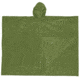 MCR Safety Schooner Disposable Rain Poncho, .10mm PVC, Attached Hood, Tote Pouch, Green, One Size, O48