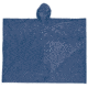 MCR Safety Schooner Disposable Rain Poncho, .10mm PVC, Attached Hood, Tote Pouch, Navy Blue, One Size, O43