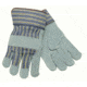 MCR Safety Split Leather Palm Work Gloves, 2.5in Plasticized Cuff, Foam Insulated Full Sock Lining, Gray, Large, 1450L