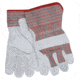 MCR Safety Split Leather Palm Work Gloves, B Grade Shoulder Leather, 2.5in Plasticized Safety Cuff, Gray, Large, 1270B