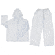 MCR Safety Squall Series 2 Piece Waterproof Clear Rain Suit - Rain Jacket with Attached Hood, Elastic Waist Rain Pants, .20mm PVC, Clear, XL, O722XL
