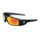 MCR Safety SR11R Swagger SR1 Series Safety Glasses, Soft Non-Slip Nose Piece and Temples, Fire Mirror, One Size, SR11R