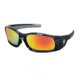 MCR Safety SR11R Swagger SR1 Series Safety Glasses, Soft Non-Slip Nose Piece and Temples, Fire Mirror, One Size, SR11R
