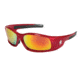 MCR Safety SR13R Swagger SR1 Series Safety Glasses, Soft Non-Slip Nose Piece and Temples, Fire Mirror, One Size, SR13R