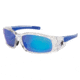 MCR Safety SR148B Swagger SR1 Series Safety Glasses, Soft Non-Slip Nose Piece and Temples, Blue Diamond Mirror, One Size, SR148B