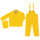 MCR Safety Stowaway Series 3 Piece Waterproof Rain Suit, .25mm PVC/PVC, Rain Jacket, Detachable Hood and Bib Pants, Yellow, 5X, 1003X5