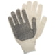 MCR Safety String Knit Work Gloves, 7 Gauge Regular Weight String Knit, Cotton/Polyester Fabric, PVC Dotted One Side, Black/Natural, XX -Small, Inner Pack, 12, 9658XXS