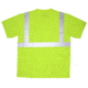 MCR Safety STSCL2MLX4 Hi Vis Safety Work T-Shirts, Soft Poly Birdseye Mesh, Short Sleeve and Tagless Design, ANSI 107 Type R Class 2, Fluorescent Lime, 4X, STSCL2MLX4
