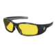 MCR Safety Swagger SR1 Series Safety Glasses with Polarized Lenes, Soft Non-Slip Nose Piece and Temples, Amber, One Size, SR114