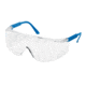 MCR Safety TC1 Series Safety Glasses, Generous Wrap Around Lens Coverage, Clear/ Frame Blue, One Size, TC120