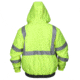 MCR Safety Two Tone Value Quilted Rain Jacket with Silver Reflective Stripes, ANSI 107 Class 3, Fluorescent Lime, S, VBBQCL3LS