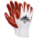 MCR Safety UltraTech 13 Gauge Polyester/Cotton Shell, Nitrile Palm and Fingers, Red/White, Small, 9684S