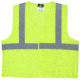 MCR Safety V2CL2MLXL Hi Vis Reflective Safety Vest, ANSI Type R Class 2, Mesh with 2in Silver Stripes, Hook and Loop Front Closure, Fluorescent Lime, XL, V2CL2MLXL