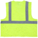 MCR Safety V2CL2MLZX2 Hi Vis Reflective Safety Vest, ANSI Type R Class 2, Mesh with 2in Silver Stripes, Zipper Front Closure, Fluorescent Lime, 2X, V2CL2MLZX2