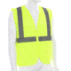 MCR Safety V2CL2MLZX2 Hi Vis Reflective Safety Vest, ANSI Type R Class 2, Mesh with 2in Silver Stripes, Zipper Front Closure, Fluorescent Lime, 2X, V2CL2MLZX2