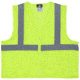 MCR Safety V2CL2MLZX2 Hi Vis Reflective Safety Vest, ANSI Type R Class 2, Mesh with 2in Silver Stripes, Zipper Front Closure, Fluorescent Lime, 2X, V2CL2MLZX2