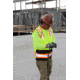 MCR Safety WCCL2MLSZM Hi Vis Reflective Safety Vest, ANSI Type R Class 2, 4in Silver Stripes, Zipper Front Closure, Fluorescent Lime, M, WCCL2MLSZM