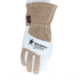 MCR Safety Welding Premium Top Grain Goatskin Palm, Split Leather Back, 2.5in Split Leather Cuff, Sewn with DuPont Kevlar, White and Brown, Large, 4890L