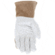 MCR Safety Welding Premium Top Grain Goatskin Palm, Split Leather Back, 2.5in Split Leather Cuff, Sewn with DuPont Kevlar, White and Brown, Large, 4890L