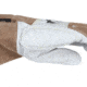 MCR Safety Welding Premium Top Grain Goatskin Palm, Split Leather Back, 2.5in Split Leather Cuff, Sewn with DuPont Kevlar, White and Brown, Large, 4890L