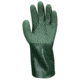 MCR Safety Work Gloves, 13 Gauge Seamless Cotton Polyester Shell, MicroFinish Full Nitrile Coating, 12in Gauntlet Cuff, Green, Medium, MG9756M
