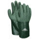 MCR Safety Work Gloves, 13 Gauge Seamless Cotton Polyester Shell, MicroFinish Full Nitrile Coating, 12in Gauntlet Cuff, Green, Medium, MG9756M
