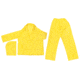 MCR Safety Zodiac Series Lightweight 3 Piece Waterproof Rain Suit, .10mm Single Ply PVC, Rain Jacket, Detachable Hood and Bib Pants, Yellow, 4X, O503X4
