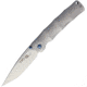 MCUSTA Bamboo Linerlock Folding Knife, 3.5in Satin Vg-10 SS Spear Point Blade, Damascus Steel Handle, Thumb Stud, Take Design Handle, MC202