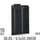 MDT 30.06/6.5X55 SWEDE/6.5-284 10 Round Rifle Magazine, Black, 104733-BLK-10RD