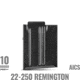 MDT Metal .22-250 Caliber 10-Round Rifle Magazine, Black, 107800-BLK-10RD