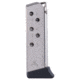 Mec-Gar Walther PPK Magazine, 6 Rounds, w/Polymer Finger Rest, Nickel, .380 ACP, MGWPPKFRN-6RD