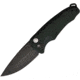 Medford Auto Smooth Criminal Button Automatic Folding Knife, 3in, S35VN Stainless, Black PVD, Drop Point Blade, OD Green Anodized Aluminum Handle, MDA39SPQ40AG