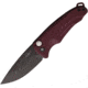 Medford Auto Smooth Criminal Button Automatic Folding Knife, 3in, S35VN Stainless, Black PVD, Drop Point Blade, Red Anodized Aluminum Handle, MDA39SPQ41AI