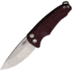 Medford Auto Smooth Criminal Button Automatic Folding Knife, 3in, S35VN Stainless, Tumbled Finish, Drop Point Blade, Burgundy Anodized Aluminum Handle, MDA39STQ41AR