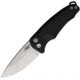 Medford Auto Smooth Criminal Button Automatic Folding Knife, 3in, S35VN Stainless, Tumbled Finish, Drop Point Blade, Black Anodized Aluminum Handle, MDA39STQ42AB