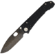 Medford Deployment Framelock Blk Folding Knife, 4.25 black PVD coated D2 tool steel drop point bl, Black G10 handle with tumbled finish titanium back, MK002DPQ-08TM-STSC
