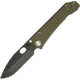 Medford Deployment Framelock Folding Knife, 4in Black Pvd Coated D2 Tool Steel Drop Point, OD Green G10 Handle With Titanium Back Handle, Thumb Stud, Thumb Pull, Pocket Clip, MK002DPQ-10TM-SSSC-04