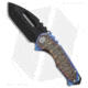 Medford Praetorian Genesis T Folding Knife, 3.375in, D2, Tanto Blade, Titanium Bronze/Purple Handle, Black/Bronze/Purple, 7.875in, BHQ-82654