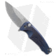 Medford Smooth Criminal Automatic Folding Knife, 3.00in, CPM S45VN, Drop Point Blade, Titanium Blue Handle, Tumbled/Blue, 7.00in, BHQ-219244