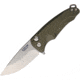 Medford Smooth Criminal Button Lock Folding Knife, 3in Tumbled Finish S35Vn SS Blade, Green Anodized Aluminum Handle, Pocket Clip, MK039ST-40AG