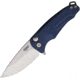 Medford Smooth Criminal Button Lock Folding Knife, Blue, Blue aluminum handle, MK039STQ-44A4