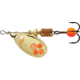 Mepps Aglia-e In-Line Spinner, 2 1/4in, 1/6 oz, Treble Hook w/Egg, Gold Hot Orange, BE2 GHO