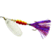 Mepps Aglia Flashabou In-Line Spinner 1/2 oz Silver-Purple/Pink, B5FT S-PPK