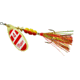 Mepps Aglia Flashabou In-Line Spinner 1/3 oz Red/White-Red/Gold, B4FT G/RW-RG