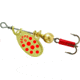 Mepps Aglia In-Line Spinner 1/12 oz, Plain Treble Hook, Gold &amp; Red Dot Blade, B0 GRD